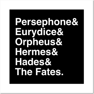 Hadestown the Musical| Persephone & Eurydice & Orpheus & Hermes & Hades & The Fates. Posters and Art